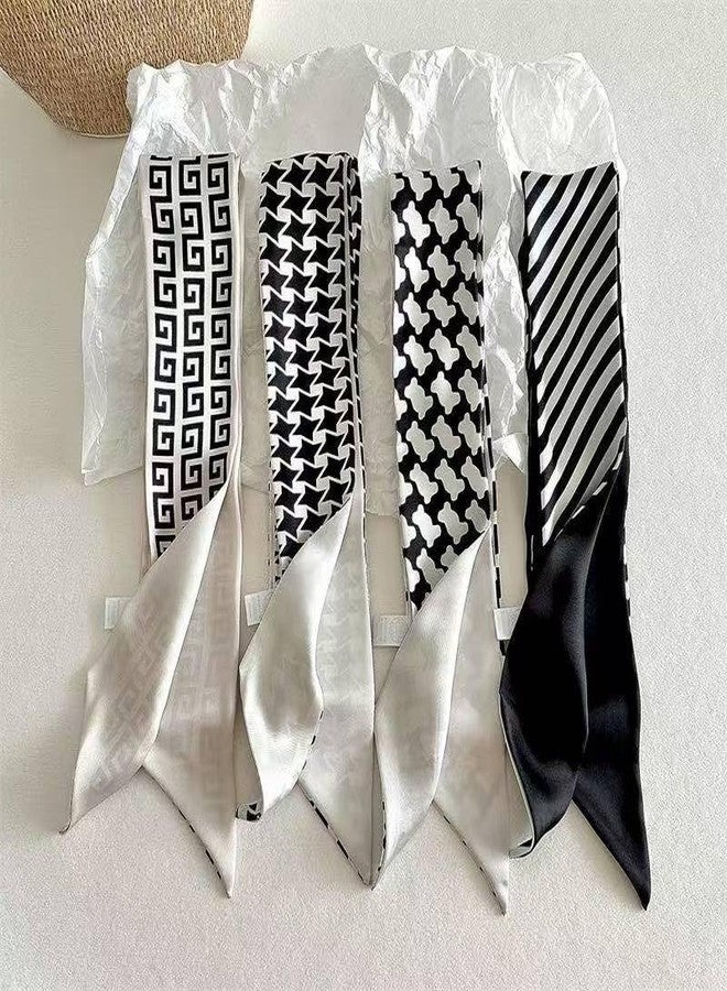 MsAnya 8Pcs Fashion Scarves for Women, Multifunctional Boho Scarves Headbands Satin Scarf for Bag Hair Accessories (mixed style, 16 pcs) - Image 2